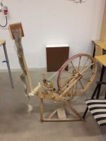 Långt lin (80 cm) på kort stav (55 cm),